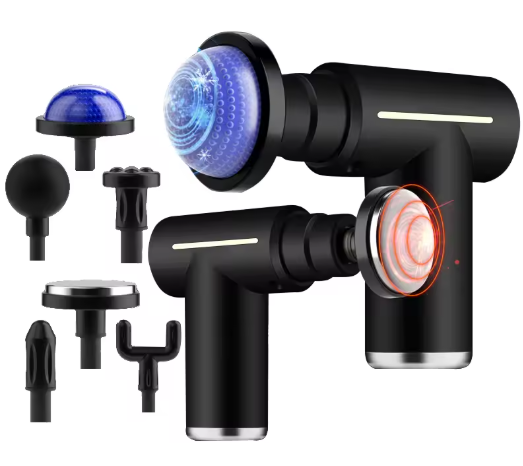 Masajeador de Percusión Multifuncional calor y frío con 6 Cabezales Intercambiables + ¡¡¡Audífonos totalmente gratis!!!
